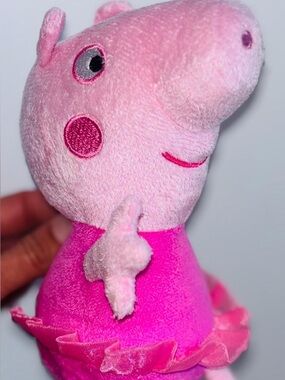 Pink Plush Peppa Pig Style Doll and George Character from Peppa Pig